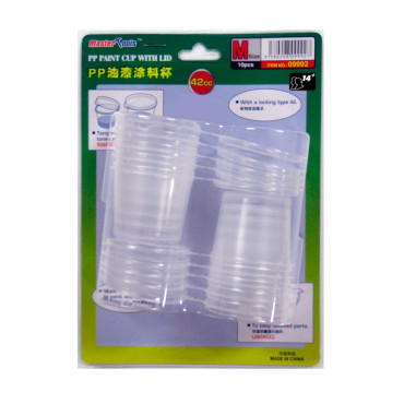 COPO DE TINTA PP COM TAMPA TAMANHO M 42CC 10 UNIDADES MASTER TOOLS MAT 09992